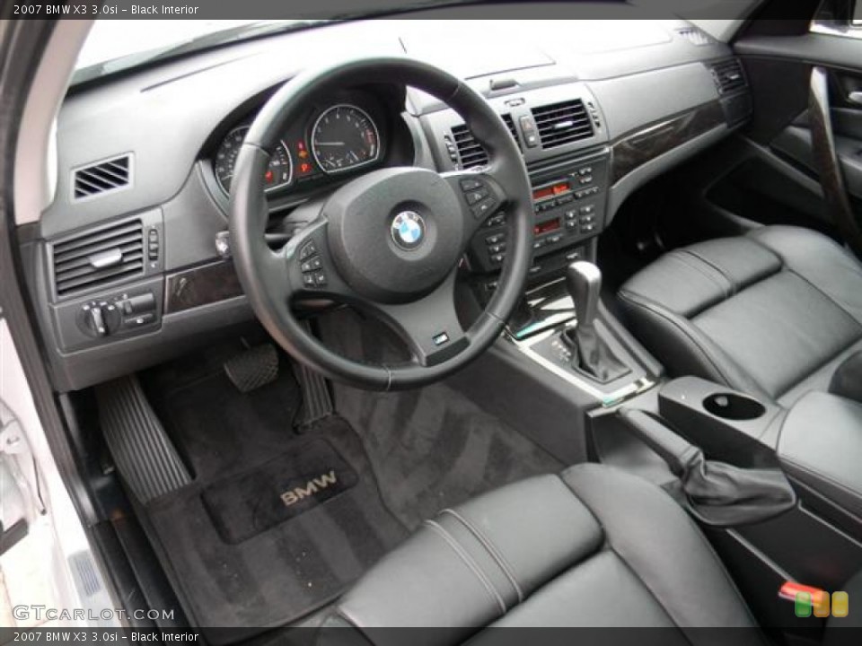 Black 2007 BMW X3 Interiors