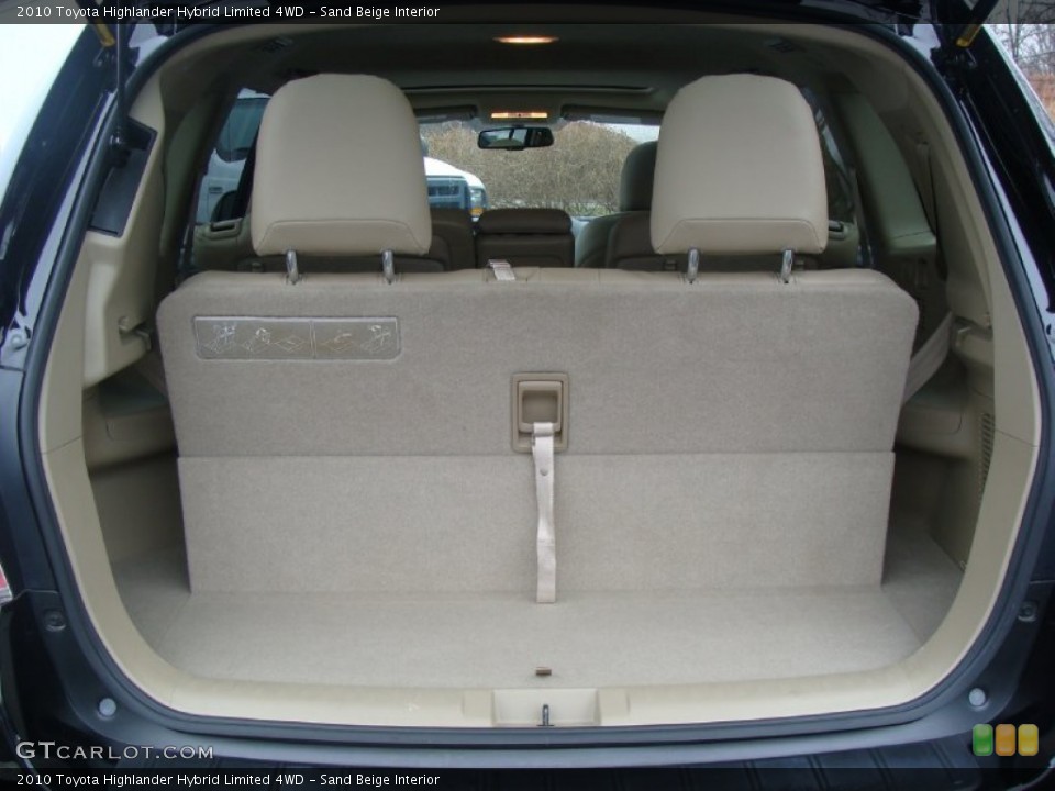 Sand Beige Interior Trunk for the 2010 Toyota Highlander Hybrid Limited 4WD #59555938