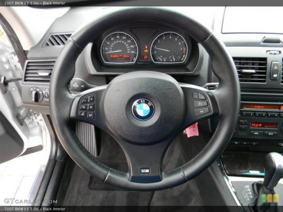 Black Interior Steering Wheel for the 2007 BMW X3 3.0si #59555949