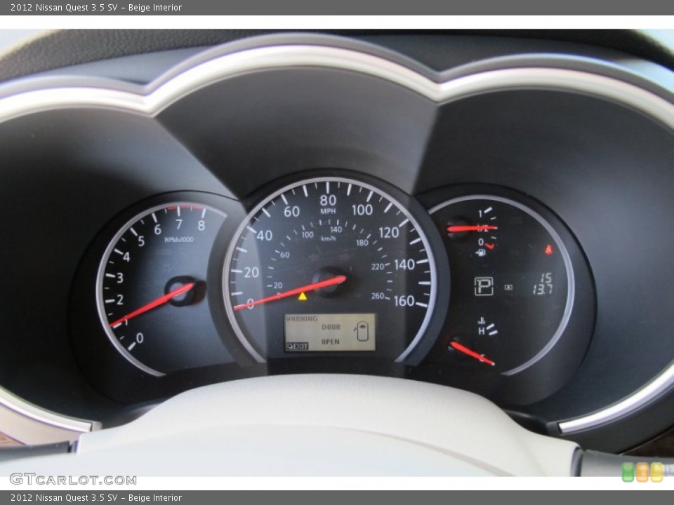 Beige Interior Gauges for the 2012 Nissan Quest 3.5 SV #59557146