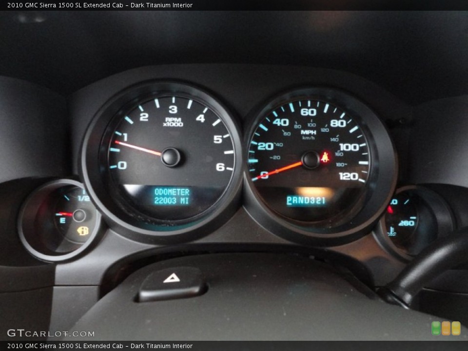 Dark Titanium Interior Gauges for the 2010 GMC Sierra 1500 SL Extended Cab #59560068