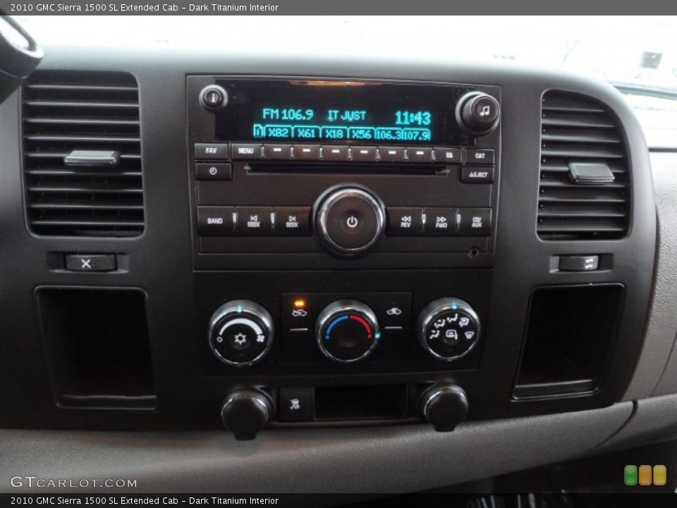Dark Titanium Interior Controls for the 2010 GMC Sierra 1500 SL Extended Cab #59560089