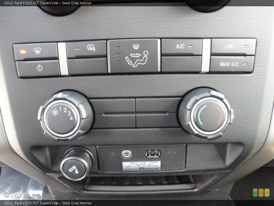 Steel Gray Interior Controls for the 2012 Ford F150 XLT SuperCrew #59562722