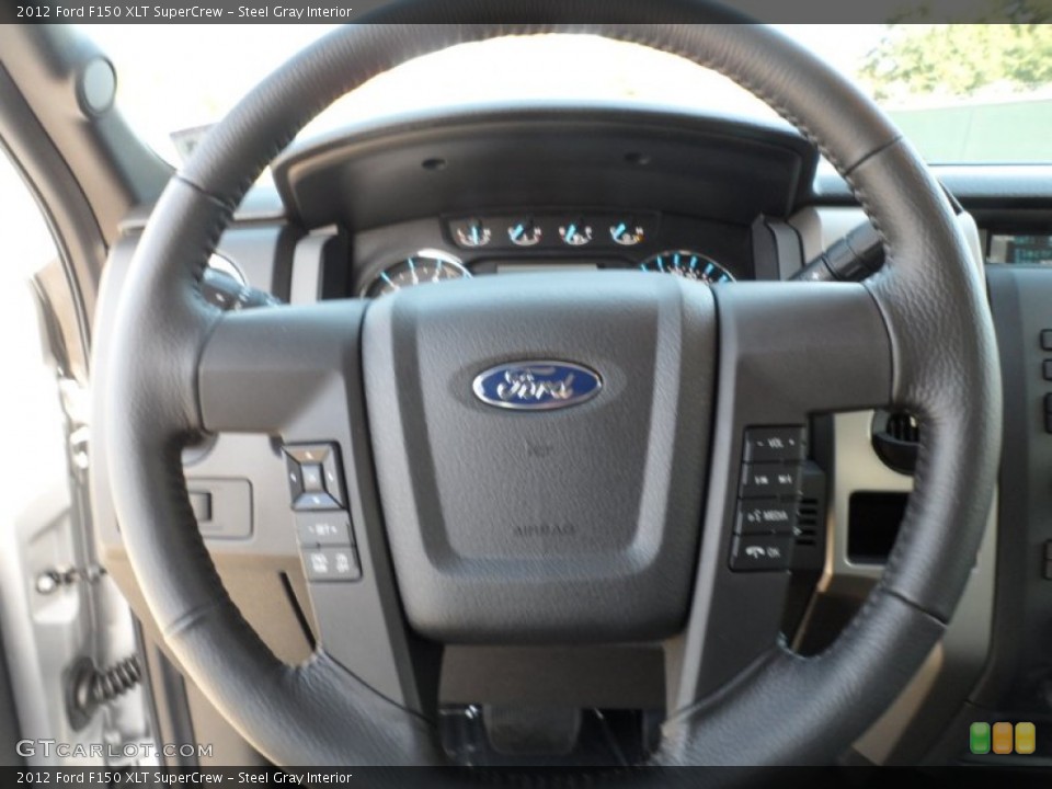 Steel Gray Interior Steering Wheel for the 2012 Ford F150 XLT SuperCrew #59562741