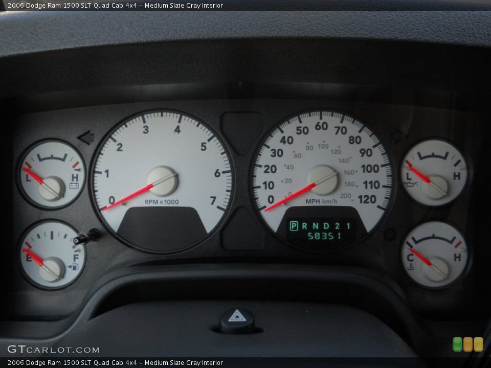 Medium Slate Gray Interior Gauges for the 2006 Dodge Ram 1500 SLT Quad Cab 4x4 #59562984