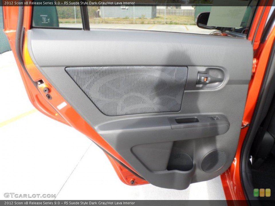 RS Suede Style Dark Gray/Hot Lava Interior Door Panel for the 2012 Scion xB Release Series 9.0 #59563605