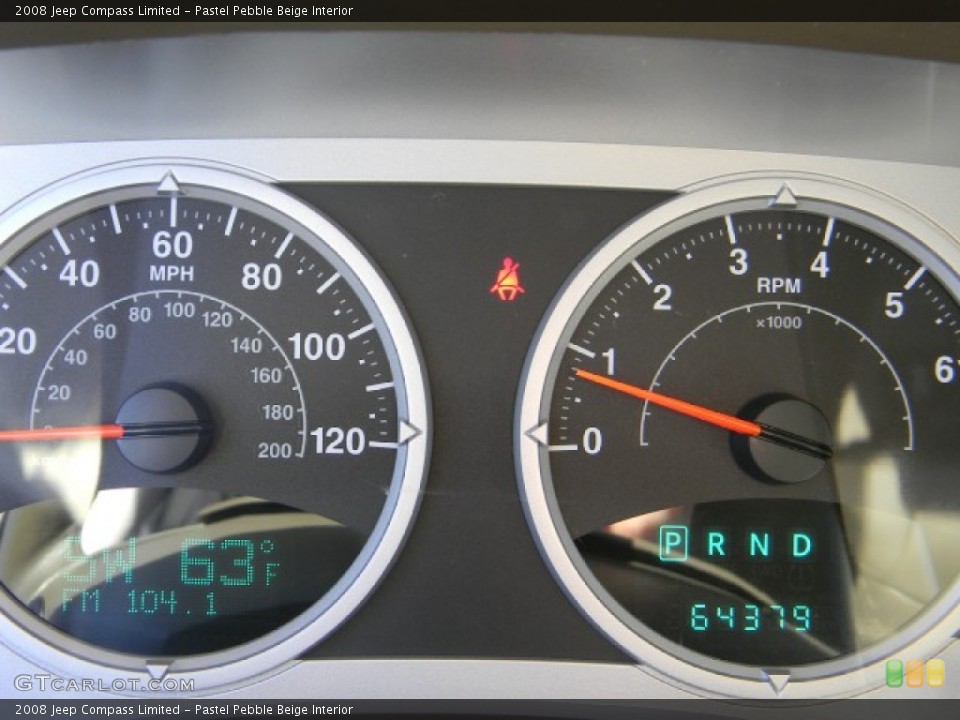 Pastel Pebble Beige Interior Gauges for the 2008 Jeep Compass Limited #59563611