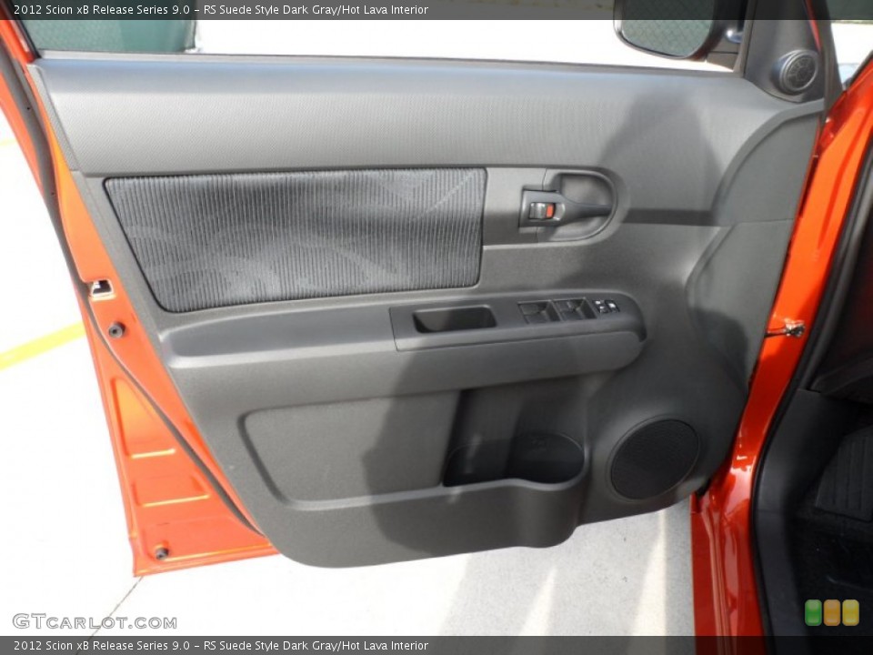 RS Suede Style Dark Gray/Hot Lava Interior Door Panel for the 2012 Scion xB Release Series 9.0 #59563623