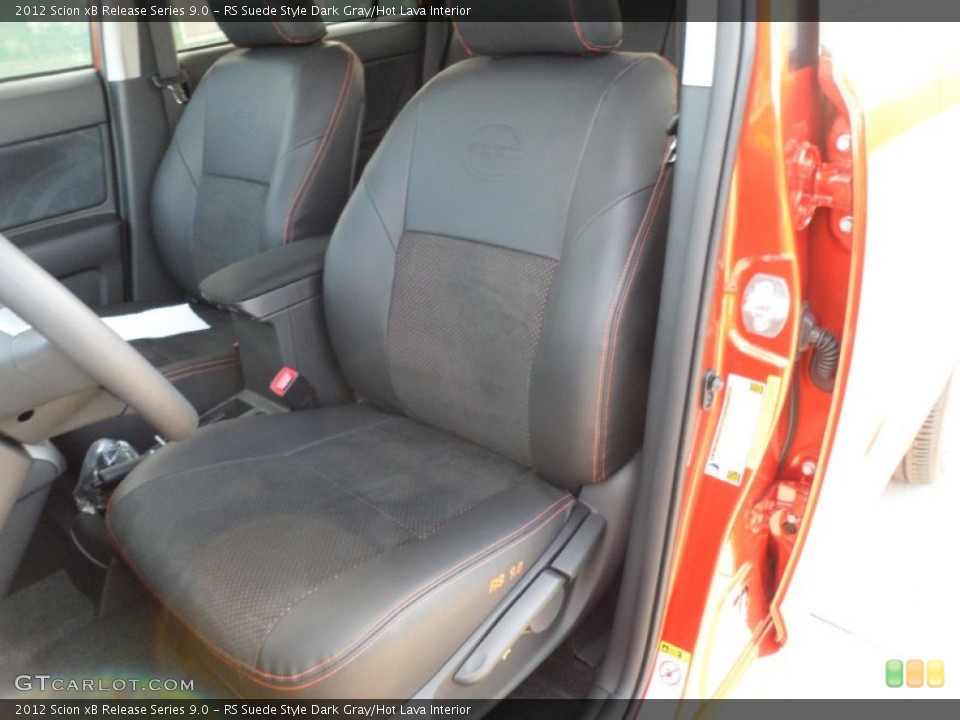 RS Suede Style Dark Gray/Hot Lava Interior Photo for the 2012 Scion xB Release Series 9.0 #59563641