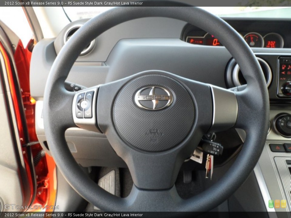 RS Suede Style Dark Gray/Hot Lava Interior Steering Wheel for the 2012 Scion xB Release Series 9.0 #59563692