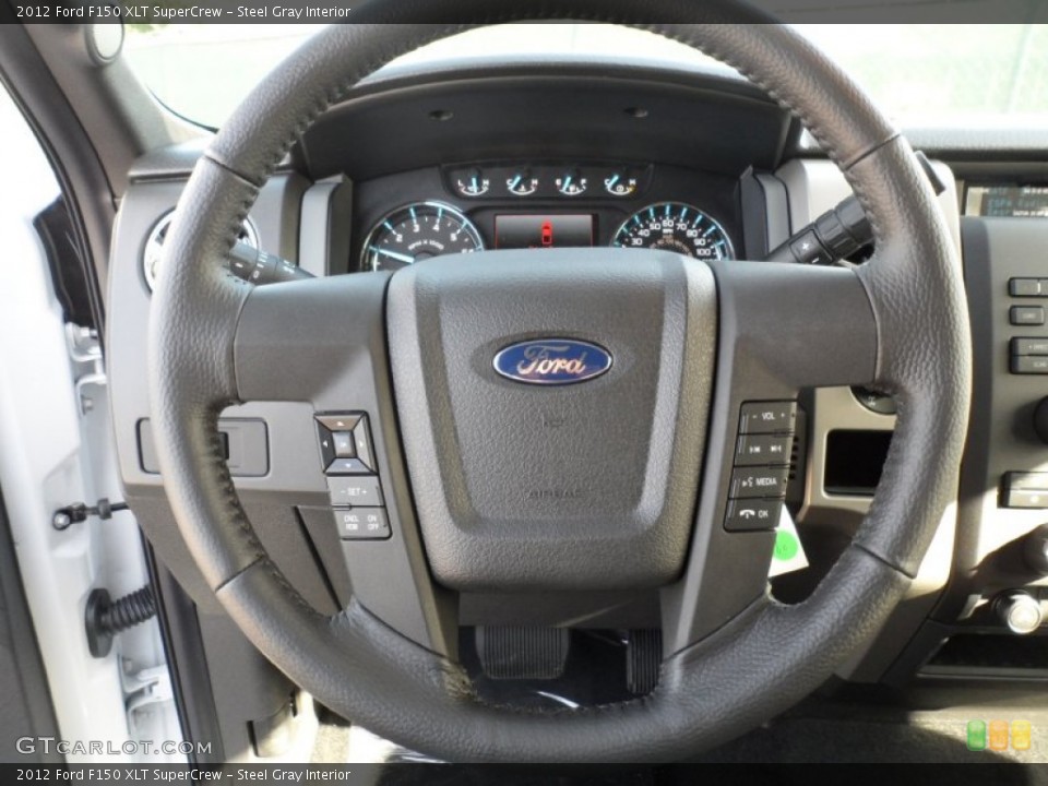 Steel Gray Interior Steering Wheel for the 2012 Ford F150 XLT SuperCrew #59565192