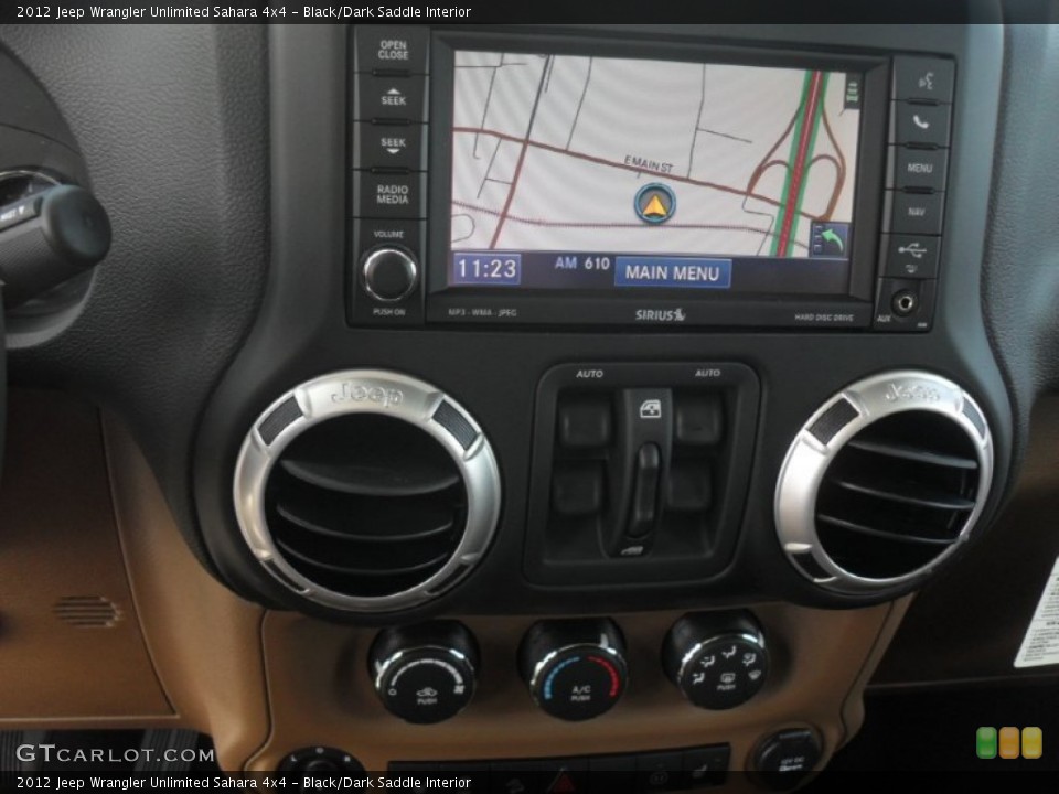 Black/Dark Saddle Interior Navigation for the 2012 Jeep Wrangler Unlimited Sahara 4x4 #59569899