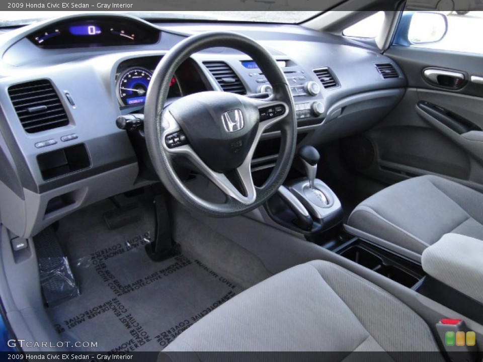 Gray Interior Prime Interior for the 2009 Honda Civic EX Sedan #59571978