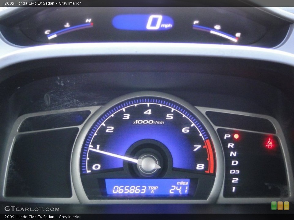Gray Interior Gauges for the 2009 Honda Civic EX Sedan #59572014