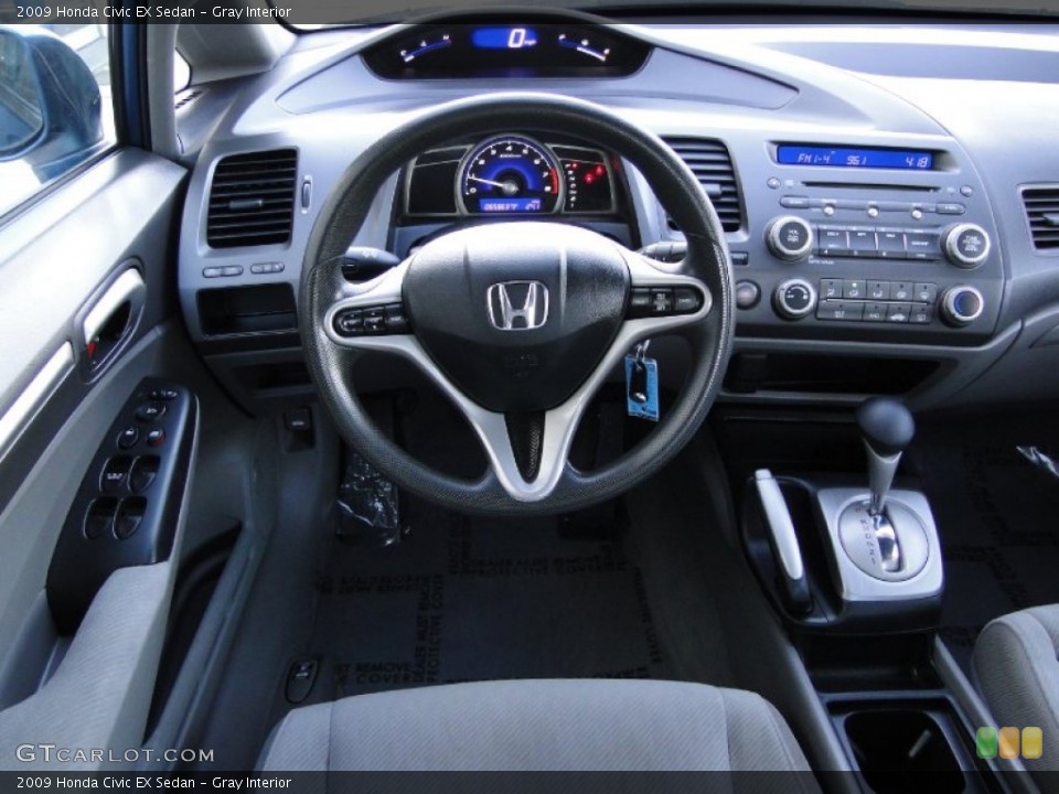 Gray Interior Dashboard for the 2009 Honda Civic EX Sedan #59572020
