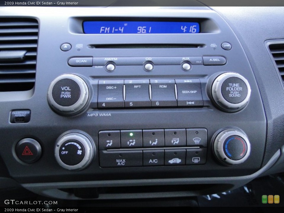 Gray Interior Controls for the 2009 Honda Civic EX Sedan #59572029