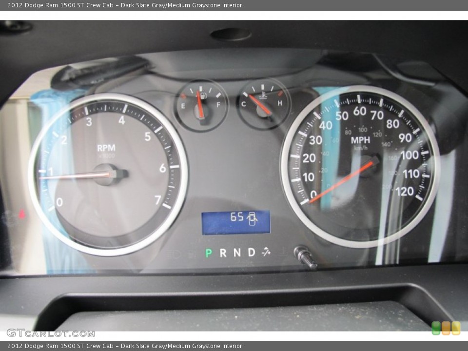 Dark Slate Gray/Medium Graystone Interior Gauges for the 2012 Dodge Ram 1500 ST Crew Cab #59572215