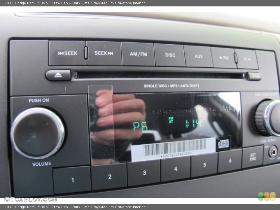 Dark Slate Gray/Medium Graystone Interior Audio System for the 2012 Dodge Ram 1500 ST Crew Cab #59572221