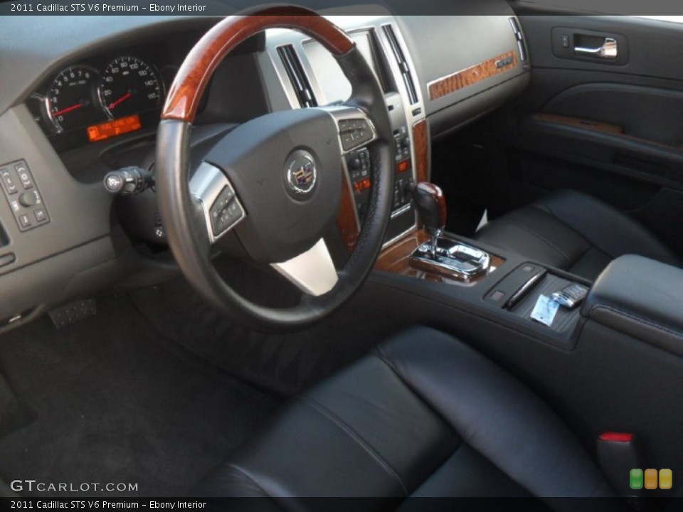 Ebony Interior Prime Interior for the 2011 Cadillac STS V6 Premium #59572386