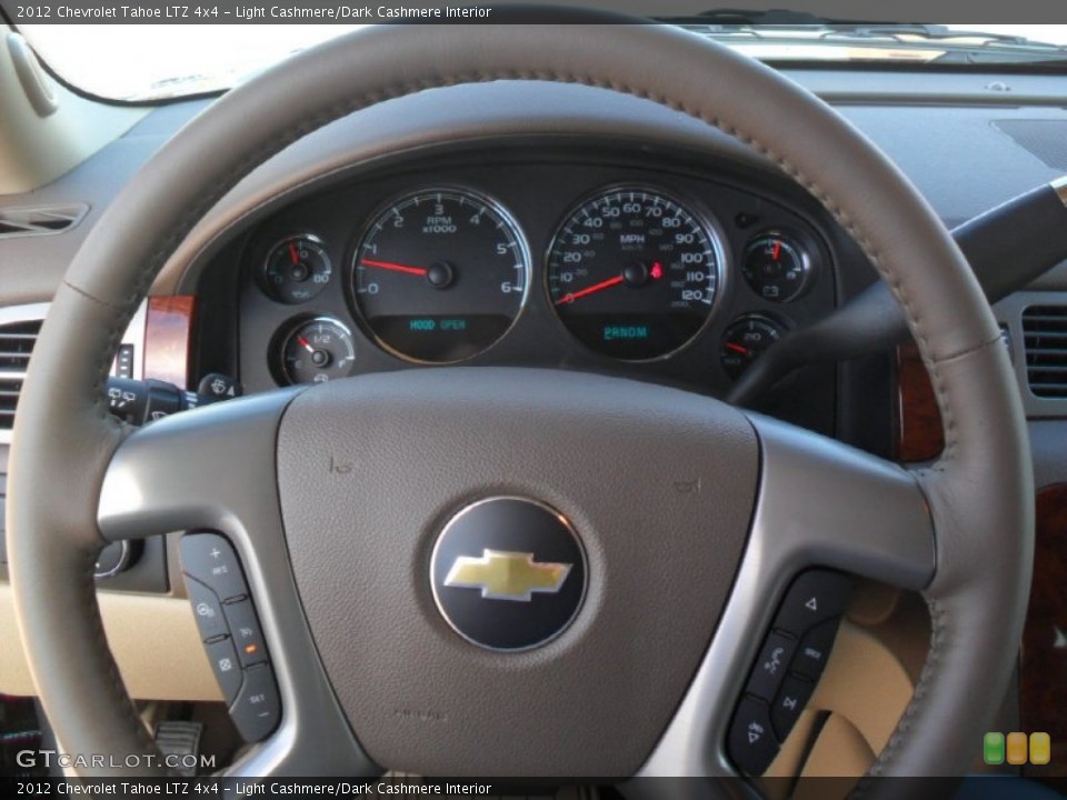 Light Cashmere/Dark Cashmere Interior Steering Wheel for the 2012 Chevrolet Tahoe LTZ 4x4 #59572617