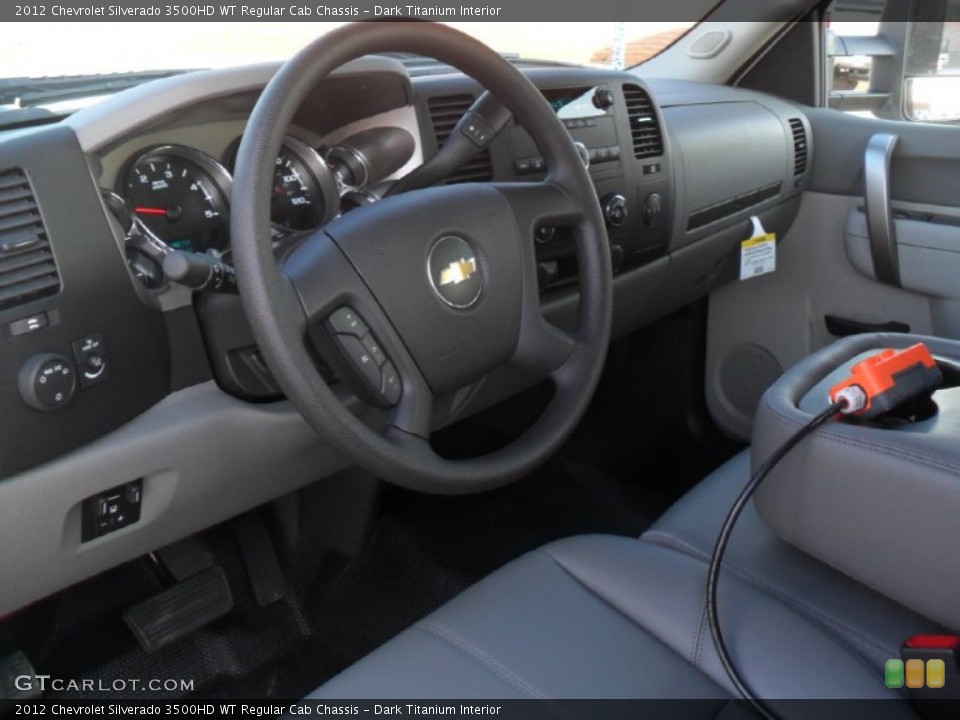 Dark Titanium Interior Dashboard for the 2012 Chevrolet Silverado 3500HD WT Regular Cab Chassis #59573886