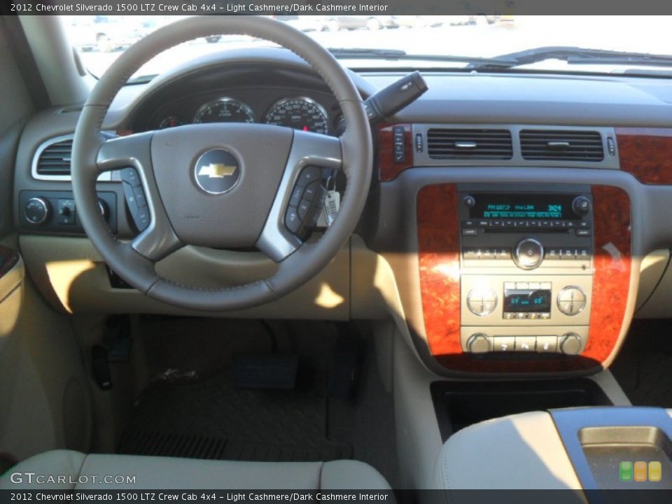 Light Cashmere/Dark Cashmere Interior Dashboard for the 2012 Chevrolet Silverado 1500 LTZ Crew Cab 4x4 #59573974