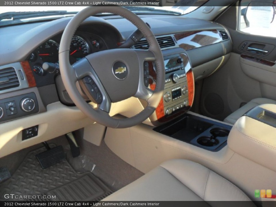 Light Cashmere/Dark Cashmere Interior Prime Interior for the 2012 Chevrolet Silverado 1500 LTZ Crew Cab 4x4 #59574036