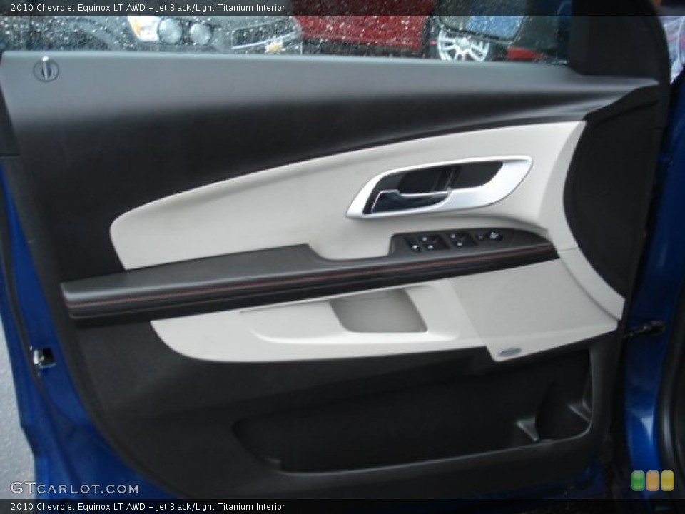 Jet Black/Light Titanium Interior Door Panel for the 2010 Chevrolet Equinox LT AWD #59575515