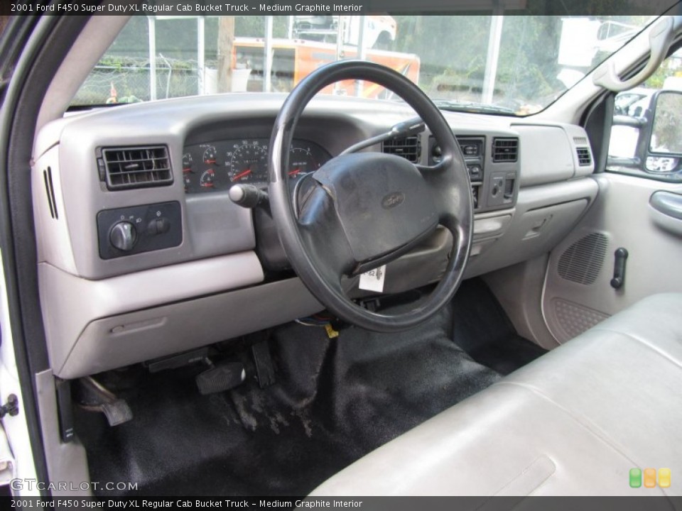Medium Graphite Interior Dashboard for the 2001 Ford F450 Super Duty XL Regular Cab Bucket Truck #59577600