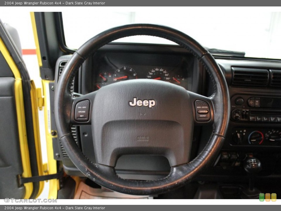 Dark Slate Gray Interior Steering Wheel for the 2004 Jeep Wrangler Rubicon 4x4 #59578911