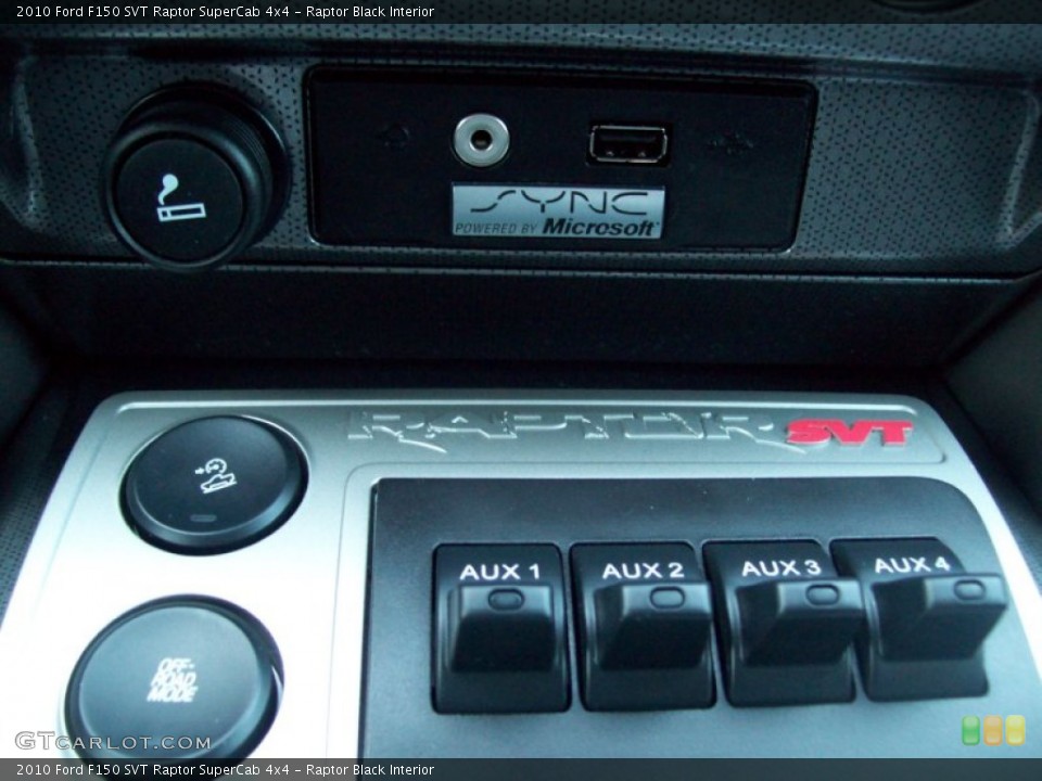 Raptor Black Interior Controls for the 2010 Ford F150 SVT Raptor SuperCab 4x4 #59579130