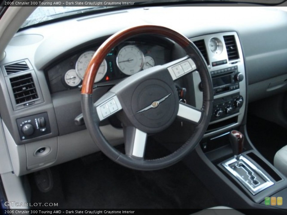 Dark Slate Gray/Light Graystone Interior Steering Wheel for the 2006 Chrysler 300 Touring AWD #59580315