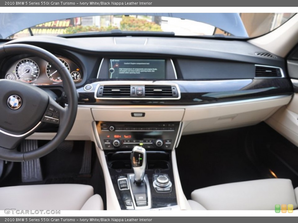 Ivory White/Black Nappa Leather Interior Dashboard for the 2010 BMW 5 Series 550i Gran Turismo #59580522