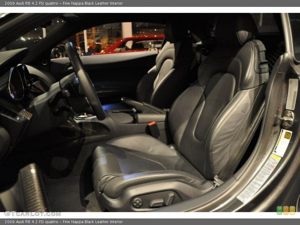 Fine Nappa Black Leather Interior Photo for the 2009 Audi R8 4.2 FSI quattro #59580717