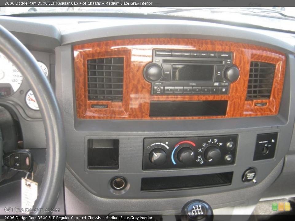 Medium Slate Gray Interior Controls for the 2006 Dodge Ram 3500 SLT Regular Cab 4x4 Chassis #59584183