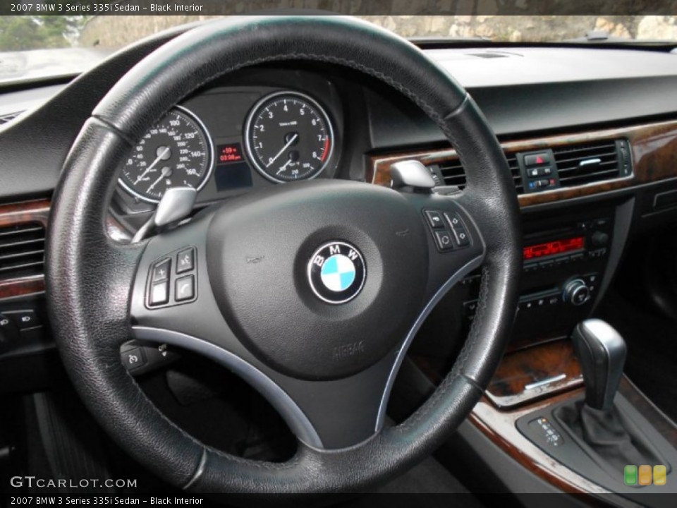 Black Interior Steering Wheel for the 2007 BMW 3 Series 335i Sedan #59585036