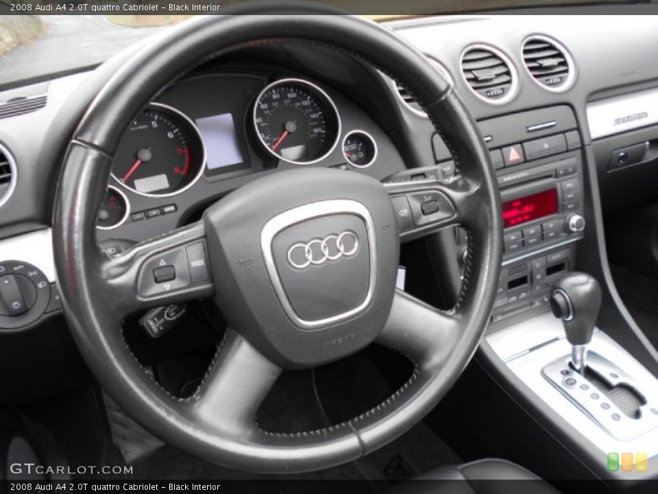 Black Interior Steering Wheel for the 2008 Audi A4 2.0T quattro Cabriolet #59585595