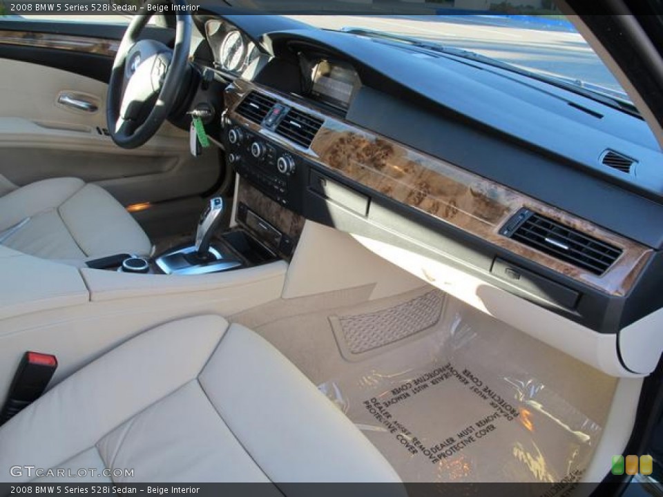 Beige Interior Dashboard for the 2008 BMW 5 Series 528i Sedan #59588337