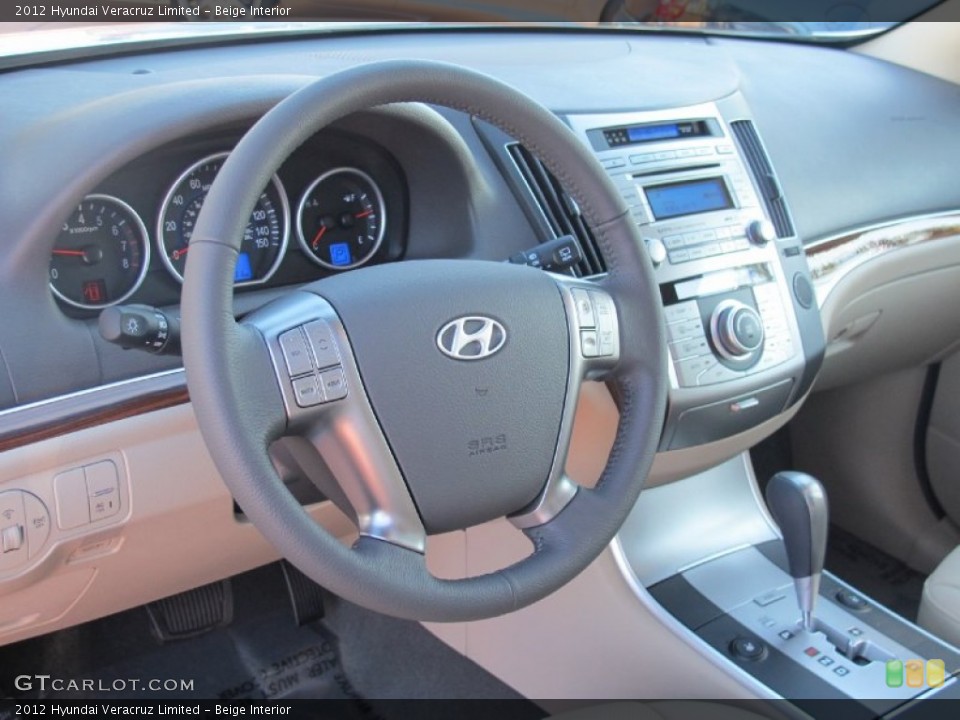 Beige Interior Dashboard for the 2012 Hyundai Veracruz Limited #59588865