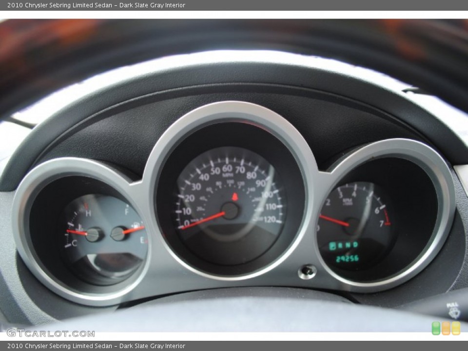Dark Slate Gray Interior Gauges for the 2010 Chrysler Sebring Limited Sedan #59590452