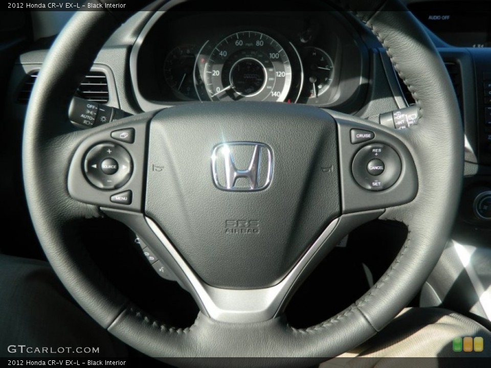 Black Interior Steering Wheel for the 2012 Honda CR-V EX-L #59590884
