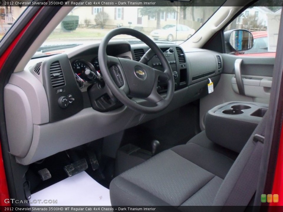 Dark Titanium Interior Dashboard for the 2012 Chevrolet Silverado 3500HD WT Regular Cab 4x4 Chassis #59592156