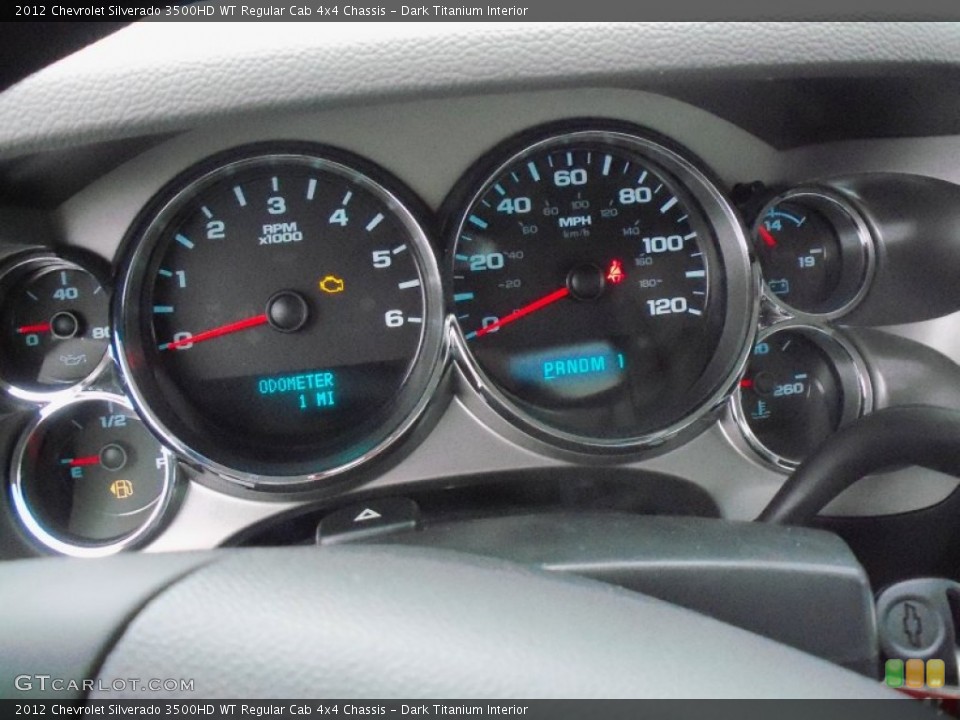 Dark Titanium Interior Gauges for the 2012 Chevrolet Silverado 3500HD WT Regular Cab 4x4 Chassis #59592209