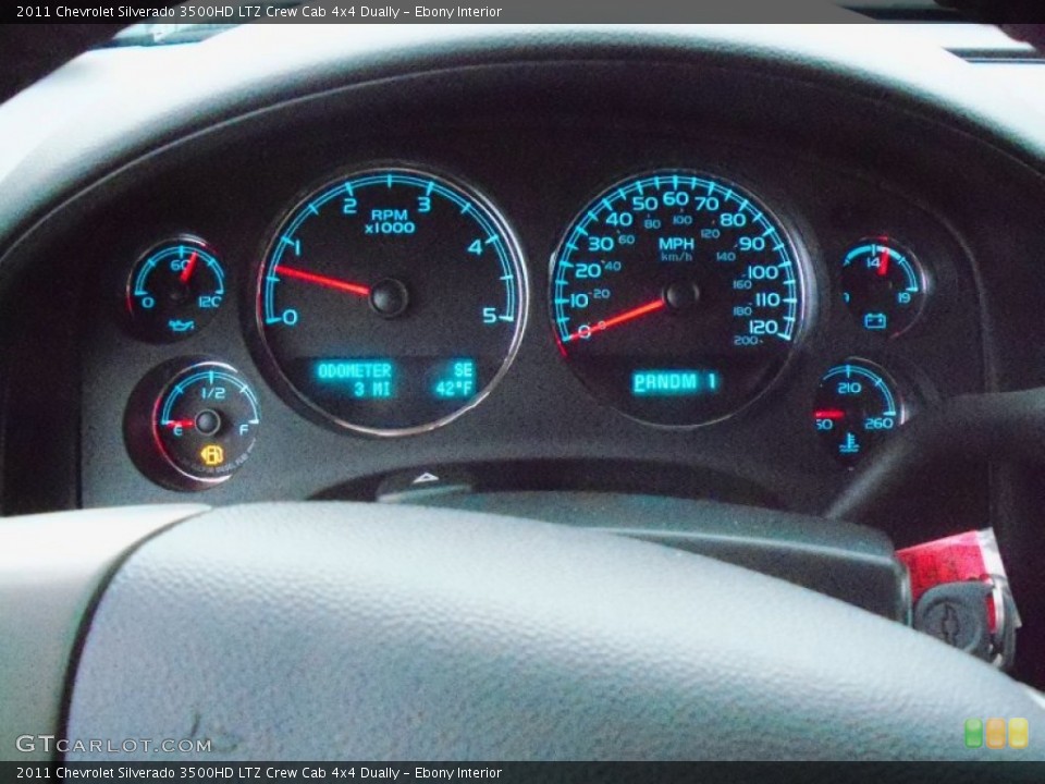 Ebony Interior Gauges for the 2011 Chevrolet Silverado 3500HD LTZ Crew Cab 4x4 Dually #59592592