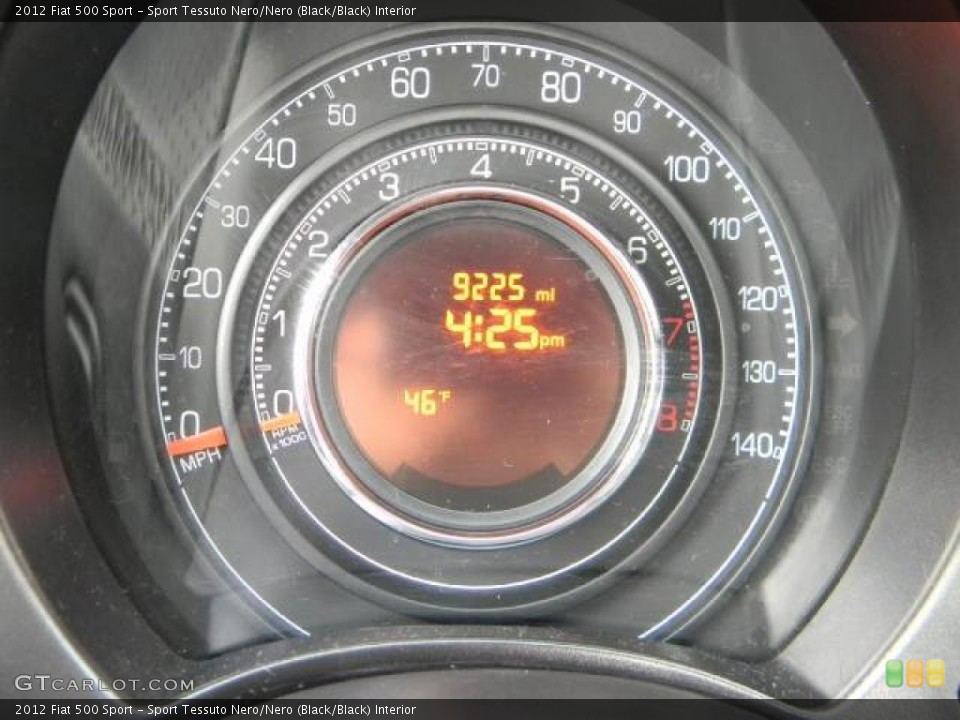 Sport Tessuto Nero/Nero (Black/Black) Interior Gauges for the 2012 Fiat 500 Sport #59592999