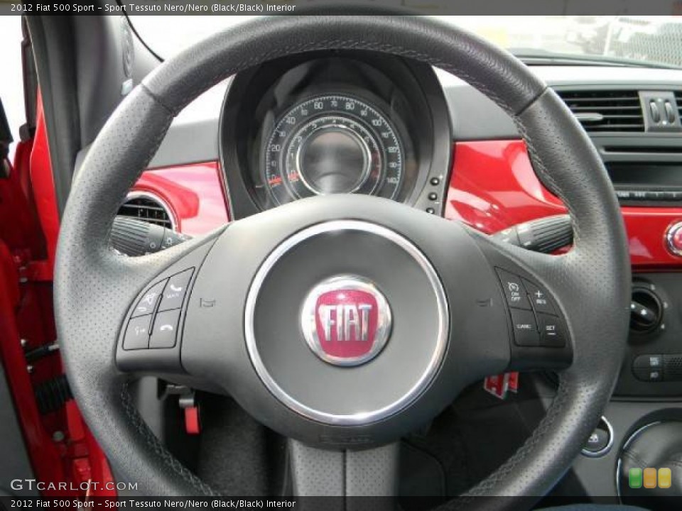 Sport Tessuto Nero/Nero (Black/Black) Interior Steering Wheel for the 2012 Fiat 500 Sport #59593004