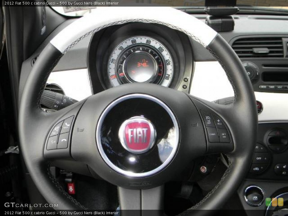 500 by Gucci Nero (Black) Interior Steering Wheel for the 2012 Fiat 500 c cabrio Gucci #59593278