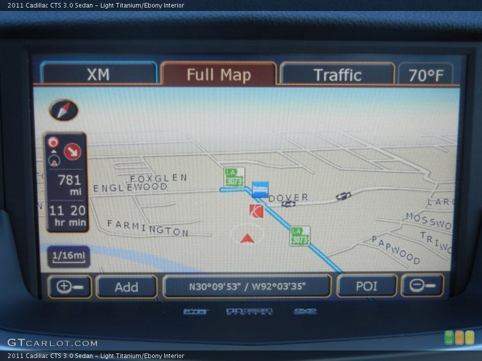 Light Titanium/Ebony Interior Navigation for the 2011 Cadillac CTS 3.0 Sedan #59593839