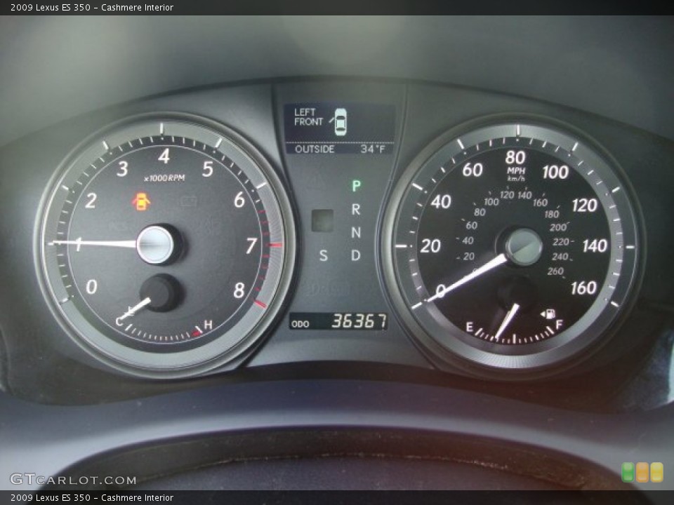 Cashmere Interior Gauges for the 2009 Lexus ES 350 #59594658