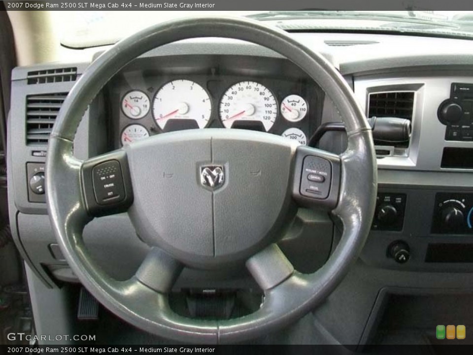 Medium Slate Gray Interior Steering Wheel for the 2007 Dodge Ram 2500 SLT Mega Cab 4x4 #59596056